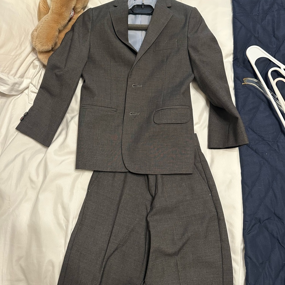 Little boys gray Two-Piece Suit Jacket & Trousers